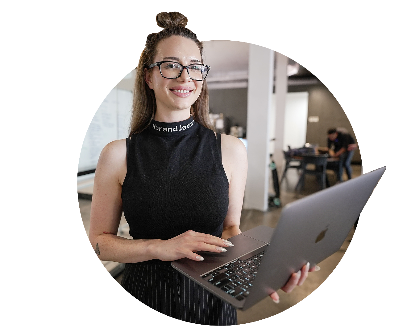 Woman with laptop